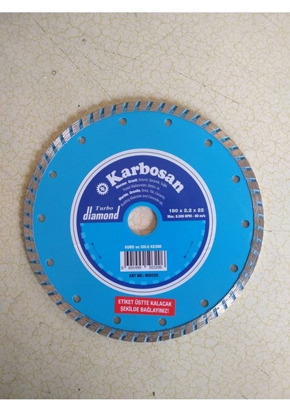 Turbo Kanallı Seramik-Granit-Taş Kesici 180 mm