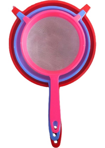 Plastik Süt Süzgeci 14-17-20 cm Süzgeç 3 Lü Set