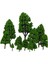 12 Adet Kavak Ağaçları Modeli Açık Yeşil Yaprakları 2.5-16 cm 1: 500-1: 50 Ölçekli (Yurt Dışından) 3