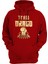 Rocky Ivan Drago Gym Baskılı Kırmızı 3 Ipl. Şardonlu Kalın (600 Gr.) Içi Polar Kapüşonlu Sweatshirt Hoodie 1