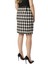 Fierte Kadın Büyük Beden Etek NLY220700003 Elastik Bel Diz Üstü Spor Kısa Ekose Desen Siyah 4