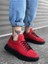 161 Bağcıklı Erkek Yüksek Taban Kırmızı Spor Ayakkabı 3