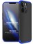 Apple iPhone 13 Pro Max Kılıf Double Dip 360 Protective Siyah Mavi 1
