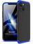 Apple iPhone 13 Kılıf Double Dip 360 Protective Siyah Mavi 1
