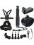 ST011 Gopro 10 Sjcam SJ4000 Eken H9R Aksiyon Kameralarla Uyumlu 11 Parça Kafa Bandı Göğüs Kemeri J-Hook Çanta Klipsi 360 Derece Bilekli Monopod Seti 2