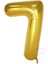 80 cm Gold Altın Folyo 7 Rakam Balon 34 Inc Parti Sayı Doğumgünü Balonu 1