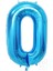 80 cm Mavi Folyo 0 Rakam Balon 34 Inc Parti Sayı Doğumgünü Balonu 1