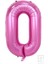 100 cm Pembe Folyo 0 Rakam Balon 40 Inc Parti Sayı Doğumgünü Balonu 1