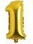 40 cm Gold Altın Sarısı Dore Büyük Folyo 1 Rakam Balon 16 Inc Parti Sayı Doğumgünü 1
