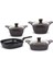 Nirvana 7 Parça Granit Döküm Set Siyah 1
