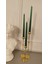 Iv Candles 6lı Zümrüt Yeşili Varaklı Şamdan Mumu 1