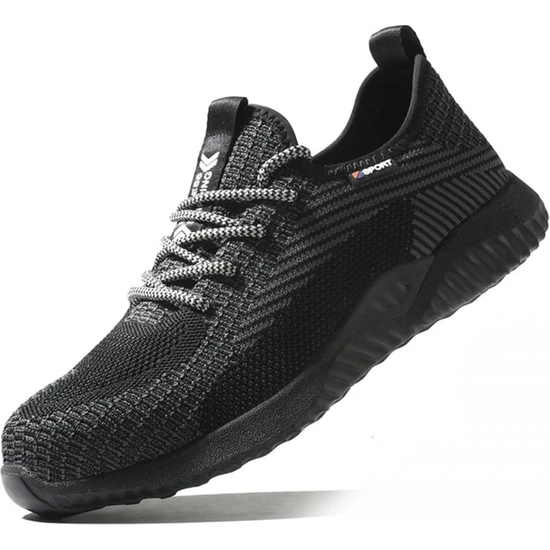 Xoutdoor Çelik Burunlu Güvenlik Ayakkabıları Erkek Hafif Nefes Alabilir Delinmez Hafif Sneaker Kaymaz Endüstriyel  Inşaat Iş Ayakkabıları  (Yurt Dışından)