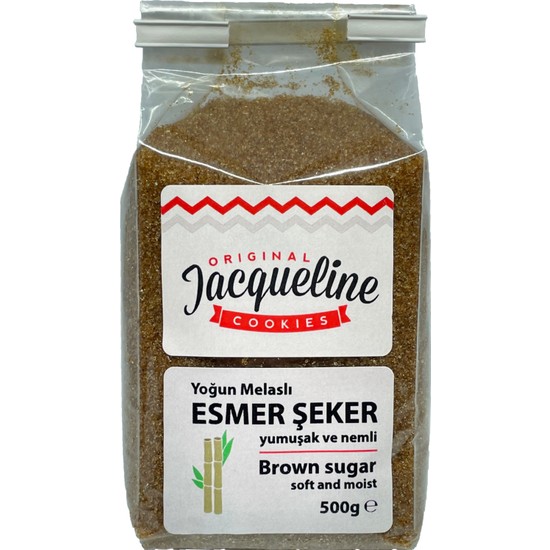 Jacqueline Cookies Esmer Şeker 500 gr