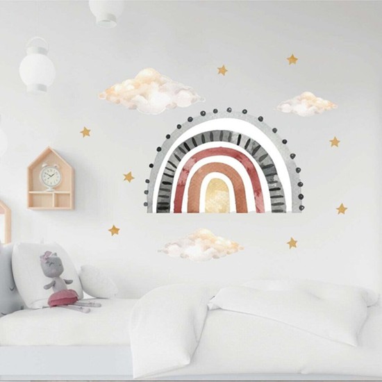 Kt Grup Pastel Gökkuşağı Bulutlar ve Yıldızlar Duvar Sticker Fiyatı Kt Grup Pastel Gökkuşağı Bulutlar ve Yıldızlar Duvar Sticker Fiyatı