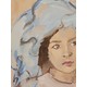 Nismia Girl With Blue Hat Kanvas Üzeri Akrilik Tablo 35X50