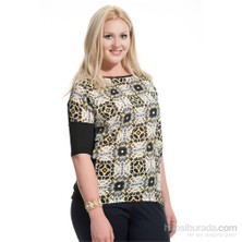 Sistas Büyük Beden Bluz Sarı