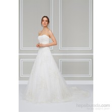 Oleg Cassini A Kesim Straplez Gelinlik 4Xlcwg408