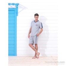 Blackspade Erkek Pijama Takım 7227 Gri-Lacivert-Lacivert-Gri