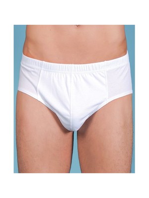 Berrak 6'Lı Paket Erkek Slip Beyaz