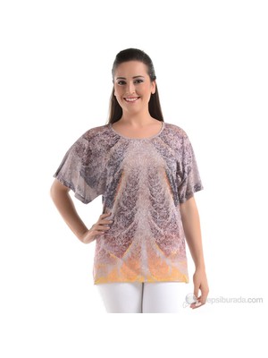 Sistas Bisiklet Yaka  Kadın Devore Bluz Sbl13113185 Pudra