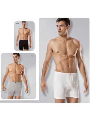 Tutku Erkek Ribana Paçalı Külot Gri