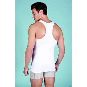 6'Lı Paket Erkek Likralı Spor Atlet Beyaz