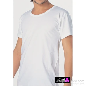 0301 Erkek Kısa Kollu Yaka Pamuklu Fanila T-shirt