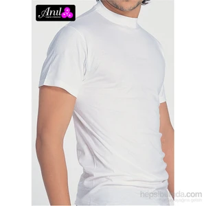 0302 Erkek Kısa Kollu Pamuklu Basic Fanila T-shirt