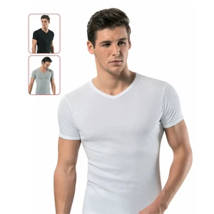 6'Lı Paket Erkek Kısa Kol V Yaka Fanila Siyah