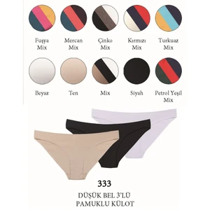 Magic Form 333 Düz Penye Kumaşlı 3 Lü Paket Normal Külot