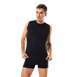 3'Lü Paket Erkek 0 Yaka Siyah Ribana Body