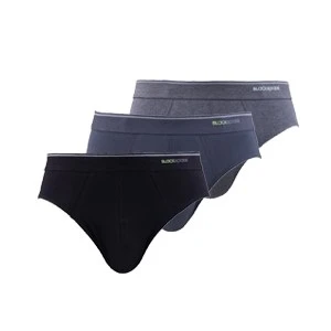 Erkek Slip 3'lü Paket Tender Cotton 9672 - Siyah Antra Melanj Antrasit