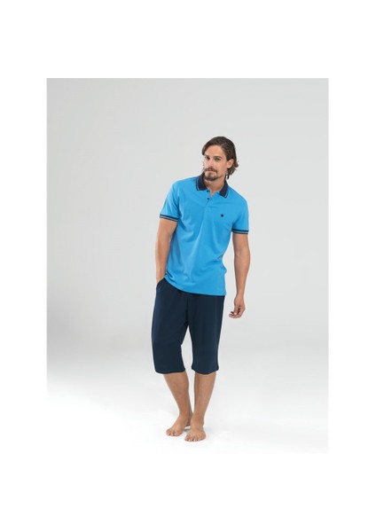 Erkek Pijama - Set 7347 Mavi