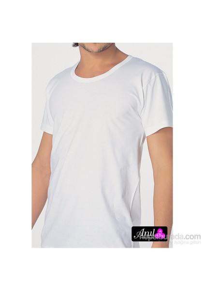 0301 Erkek Kısa Kollu Yaka Pamuklu Fanila T-shirt