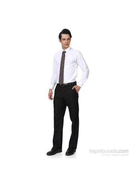 Erkek Beyaz Düz Uzun Kol Gömlek