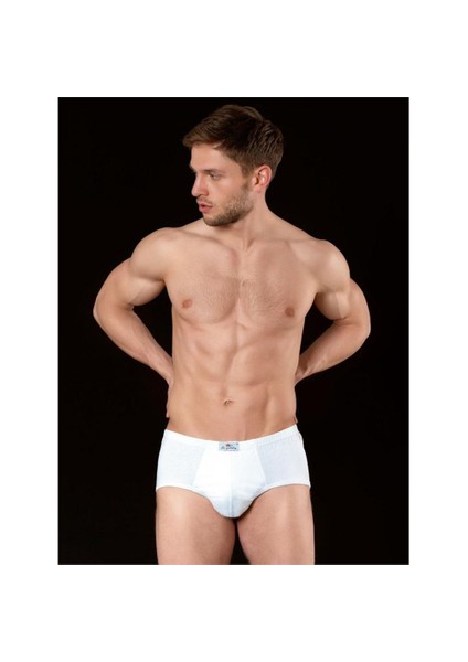 6'Lı Paket Erkek Slip Külot Beyaz