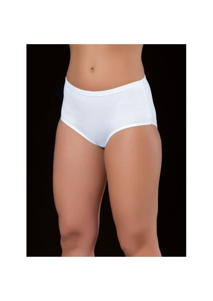 3'Lü Paket Kadın Ribana Bato Külot Beyaz