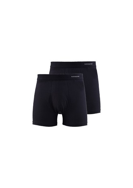 9626 ERKEK LOOSE FİT 2 Lİ SİYAH BOXER