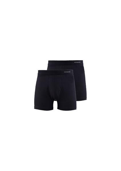 9626 ERKEK LOOSE FİT 2 Lİ SİYAH BOXER