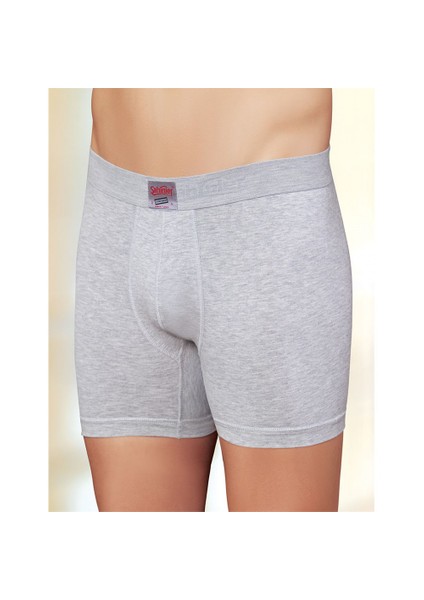 Likralı Şahinler Yazılı Torbalı Boxer Gri Me031