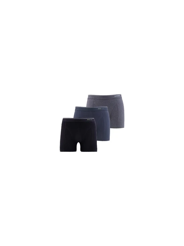 Blackspade- 9673-Tender Cotton Erkek Baxer 3'lü Paket - Antrasit - Antrasit Melanj - Siyah