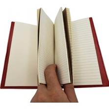 Tuğra Ticaret Pusula Tasarımlı Kırmızı Deri Defter Hediyelik