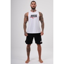 Muscle Station Toughman Tank Top M Beyaz Atlet