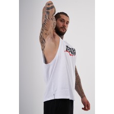 Muscle Station Toughman Tank Top M Beyaz Atlet