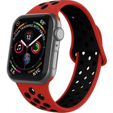 TahTicMer Apple Watch Uyumlu 42 mm Kordon Kayış Renkli Silikon Spor Kayışı Yumuşak Kopmaz