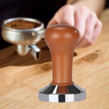 Baosity Espresso Kahve Kurcalama Kalibre Edilmiş Kurcalama Ahşap Kolu Basın Kahve Tozu Için 53MM