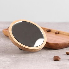 B Baosity Espresso Yansıtıcı Ayna Manyetik Aksesuarlar Kafe Için Ahşap Taban Lens