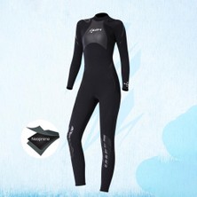 B Baosity 1.5mm Tam Boy Wetsuit Tulum Mayo Kano Dalış Cilt Yüzme Kadınlar Için L