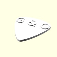 Aldım Geldi G & O Harfi Kişiye Özel Üretim Gitar Sevgiliye Eşe Hediyelik Bas 1 Adet Organik Plastik