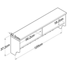 Fora Home Oreon Duvar Rafı Kitaplıklı Duvar Rafı